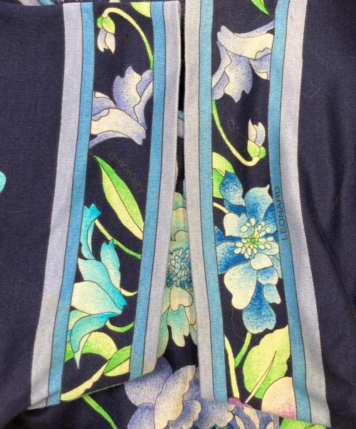 LEONARD（レオナール）LEONARD (レオナール) 半袖ワンピース ネイビー サイズ:Lの古着・服飾アイテム