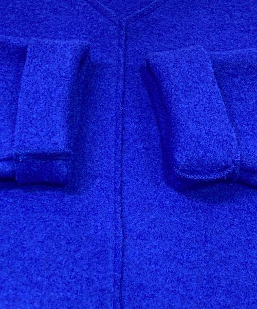 BEARDSLEY（ビアズリー）BEARDSLEY (ビアズリー) ウール圧縮プルオーバー ブルー サイズ:FREEの古着・服飾アイテム