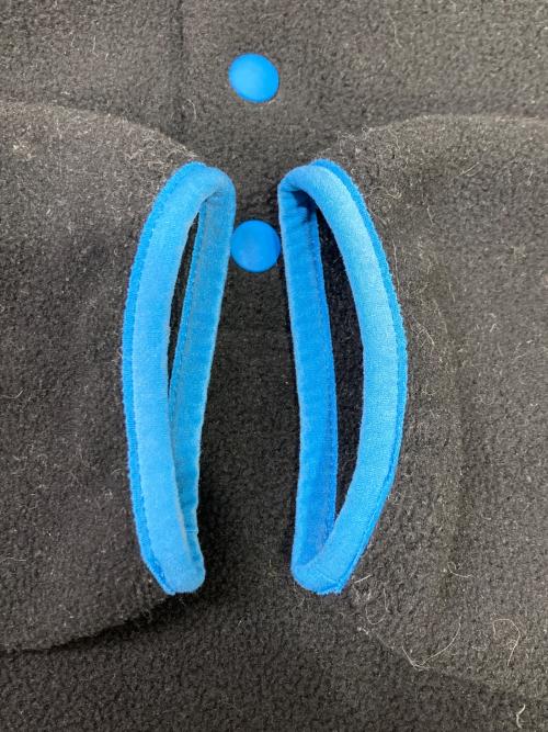 Patagonia（パタゴニア）Patagonia (パタゴニア) Lightweight Synchilla Snap-T Pullover ブラック×スカイブルー サイズ:Mの古着・服飾アイテム