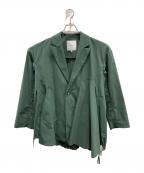 UN3D.アンスリード）の古着「ウェーブラインシャツジャケット」｜グリーン