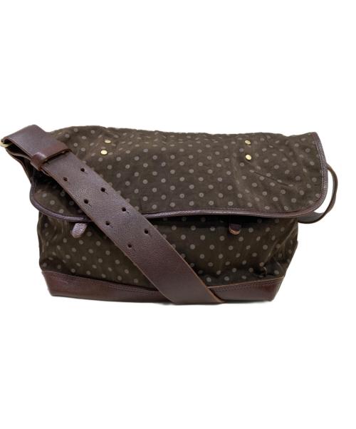 TUTUMU（ツツム）TUTUMU (ツツム) レザー切替ショルダーバッグ ブラウンの古着・服飾アイテム