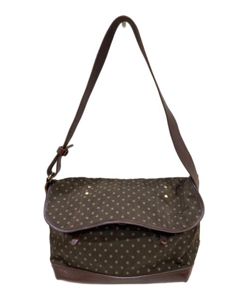 TUTUMU（ツツム）TUTUMU (ツツム) レザー切替ショルダーバッグ ブラウンの古着・服飾アイテム