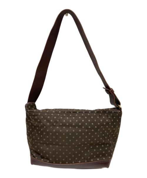 TUTUMU（ツツム）TUTUMU (ツツム) レザー切替ショルダーバッグ ブラウンの古着・服飾アイテム