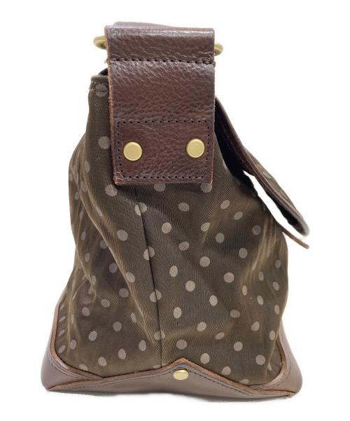 TUTUMU（ツツム）TUTUMU (ツツム) レザー切替ショルダーバッグ ブラウンの古着・服飾アイテム