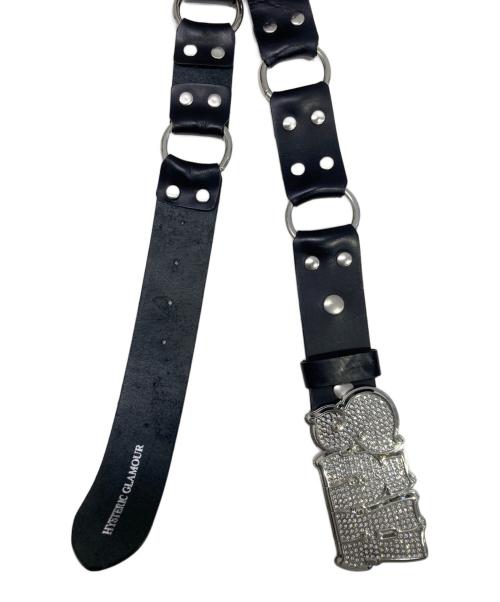 Hysteric Glamour（ヒステリックグラマー）Hysteric Glamour (ヒステリックグラマー) スタッズロゴベルト ブラック×シルバーの古着・服飾アイテム