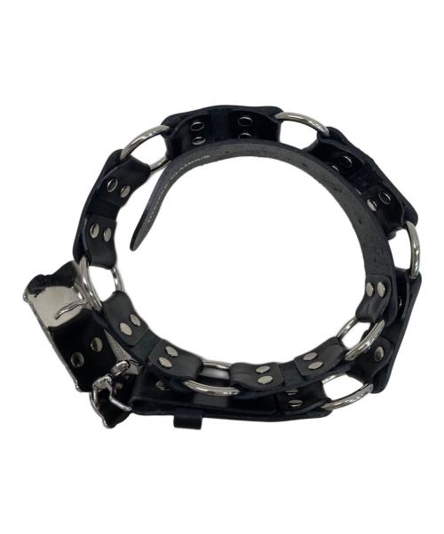 Hysteric Glamour（ヒステリックグラマー）Hysteric Glamour (ヒステリックグラマー) スタッズロゴベルト ブラック×シルバーの古着・服飾アイテム