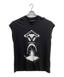 JULIUS（ユリウス）の古着「ノースリーブロングカットソー」｜ブラック