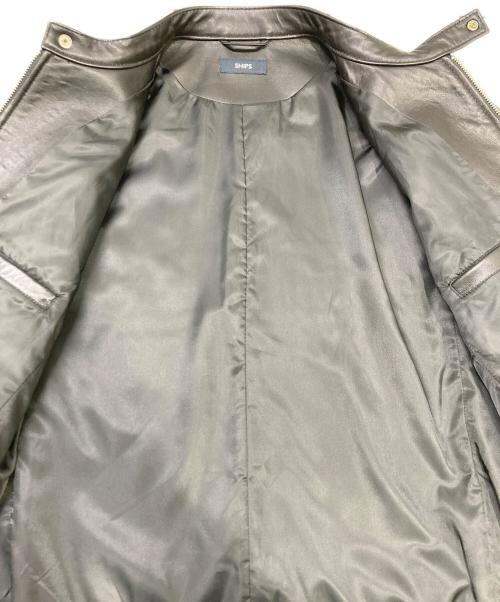 SHIPS（シップス）SHIPS (シップス) ラムレザージャケット ブラック サイズ:Mの古着・服飾アイテム
