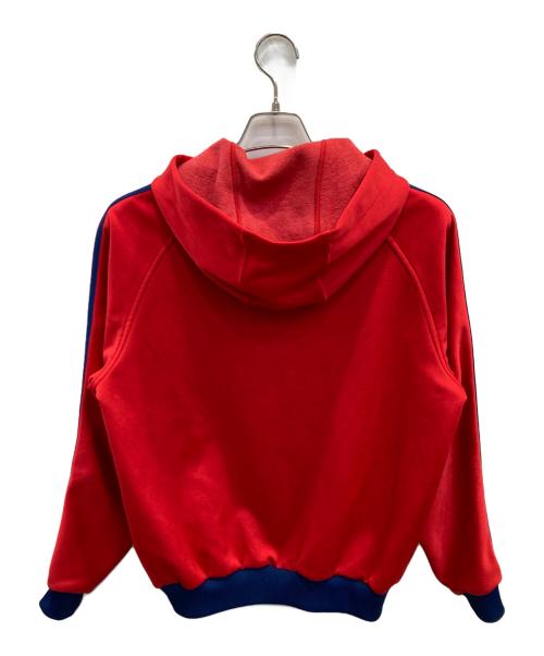 adidas（アディダス）adidas (アディダス) フーデッドトラックジャケット レッド サイズ:Lの古着・服飾アイテム