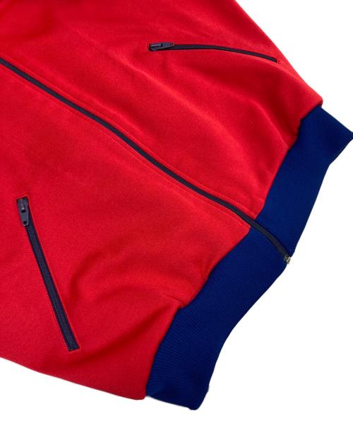 adidas（アディダス）adidas (アディダス) フーデッドトラックジャケット レッド サイズ:Lの古着・服飾アイテム