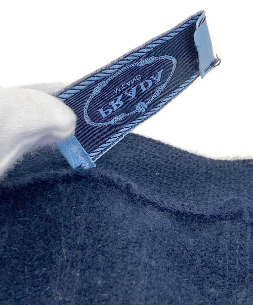 PRADA（プラダ）PRADA (プラダ) カシミヤブレンドニットカーディガン ネイビー サイズ:40の古着・服飾アイテム