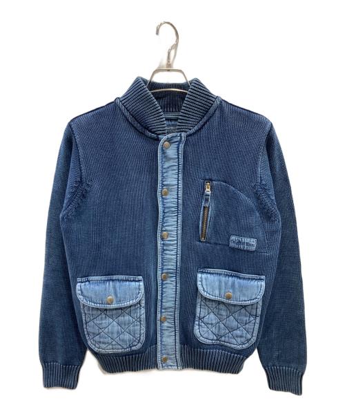 originalblues（オリジナルブルース）originalblues (オリジナルブルース) ニットブルゾン インディゴ サイズ:Mの古着・服飾アイテム