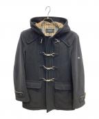 BURBERRY BLACK LABELバーバリーブラックレーベル）の古着「ノヴァチェックダッフルコート」｜ブラック