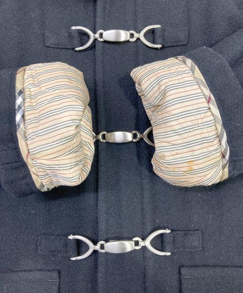 BURBERRY BLACK LABEL（バーバリーブラックレーベル）BURBERRY BLACK LABEL (バーバリーブラックレーベル) ノヴァチェックダッフルコート ブラック サイズ:Mの古着・服飾アイテム