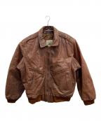 konelyコネリー）の古着「レザーフライトジャケット」｜ブラウン