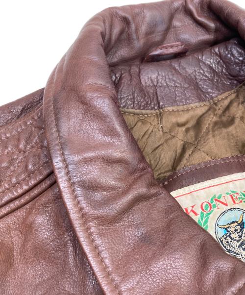 konely（コネリー）konely (コネリー) レザーフライトジャケット ブラウン サイズ:Mの古着・服飾アイテム
