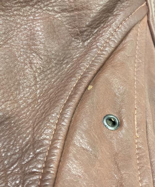 konely（コネリー）konely (コネリー) レザーフライトジャケット ブラウン サイズ:Mの古着・服飾アイテム