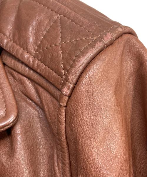 konely（コネリー）konely (コネリー) レザーフライトジャケット ブラウン サイズ:Mの古着・服飾アイテム