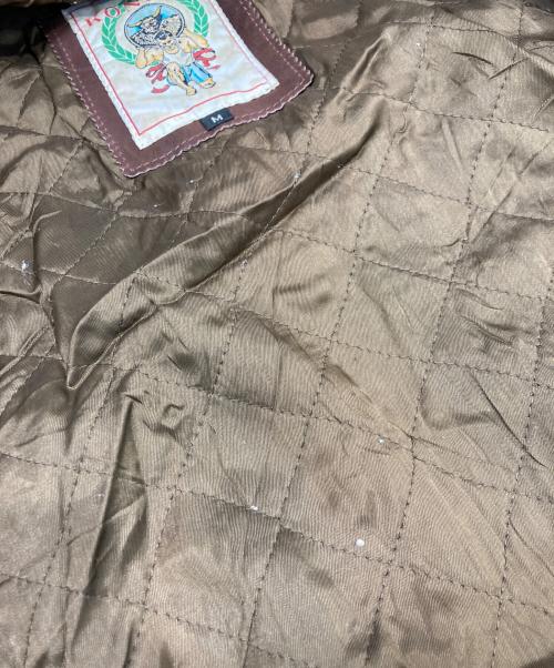konely（コネリー）konely (コネリー) レザーフライトジャケット ブラウン サイズ:Mの古着・服飾アイテム