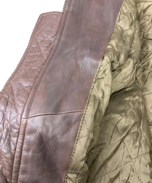 konely（コネリー）konely (コネリー) レザーフライトジャケット ブラウン サイズ:Mの古着・服飾アイテム