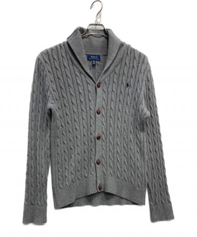 美品 ポロラルフローレン ウール ケーブルニット ショールカラーカーディガン S 中古・古着通販】POLO RALPH LAUREN (ポロ・ラルフローレン) ショール