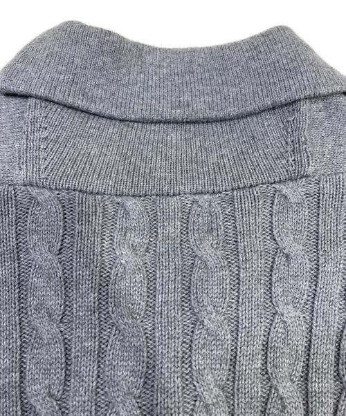 POLO RALPH LAUREN（ポロ・ラルフローレン）POLO RALPH LAUREN (ポロ・ラルフローレン) ショールカラーケーブルニットカーディガン グレー サイズ:Lの古着・服飾アイテム