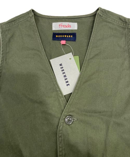 freada（フリーダ）freada (フリーダ) ノースリーブワンピース カーキ サイズ:1 未使用品の古着・服飾アイテム