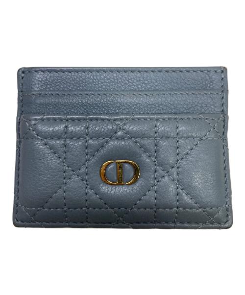 Christian Dior（クリスチャン ディオール）Christian Dior (クリスチャン ディオール) Dior Caro Freesia カードホルダー ブルーの古着・服飾アイテム