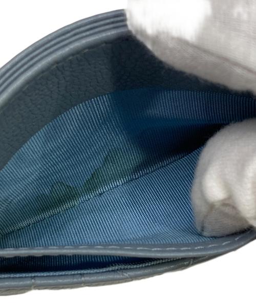 Christian Dior（クリスチャン ディオール）Christian Dior (クリスチャン ディオール) Dior Caro Freesia カードホルダー ブルーの古着・服飾アイテム