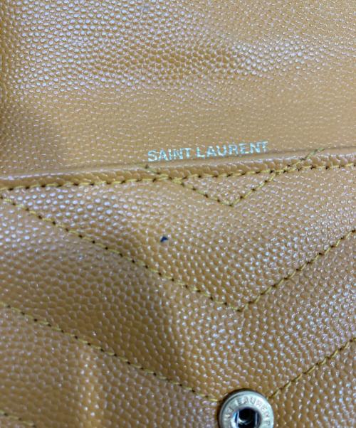 Saint Laurent Paris（サンローランパリ）Saint Laurent Paris (サンローランパリ) カサンドラ スモール エンベロープウォレット イエローの古着・服飾アイテム