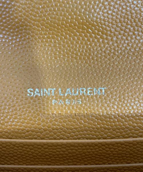 Saint Laurent Paris（サンローランパリ）Saint Laurent Paris (サンローランパリ) カサンドラ スモール エンベロープウォレット イエローの古着・服飾アイテム