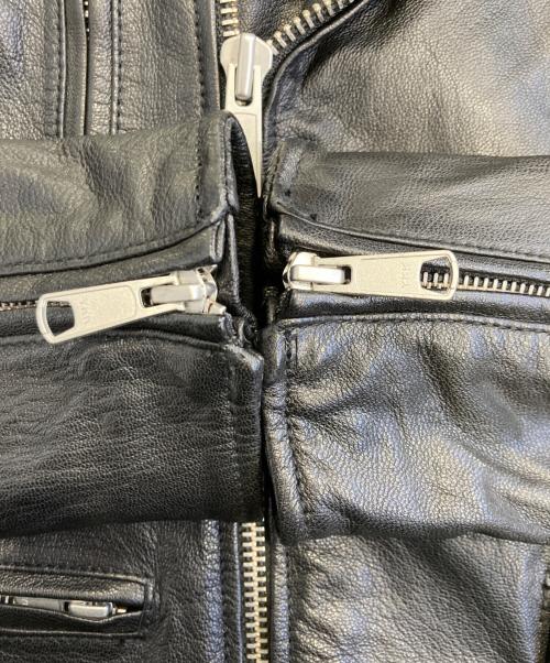 LHP（エルエイチピー）LHP (エルエイチピー) ラムレザージャケット ブラック サイズ:Mの古着・服飾アイテム