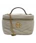 TORY BURCH（トリーバーチ）の古着「Kira Chevron Mini Vanity Case」｜ベージュ