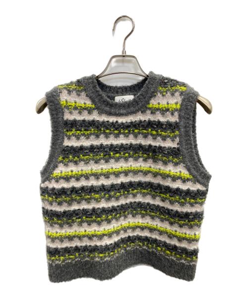LE GLAZIK（ル グラジック）LE GLAZIK (ル グラジック) クルーネックニットベスト グレー サイズ:36の古着・服飾アイテム
