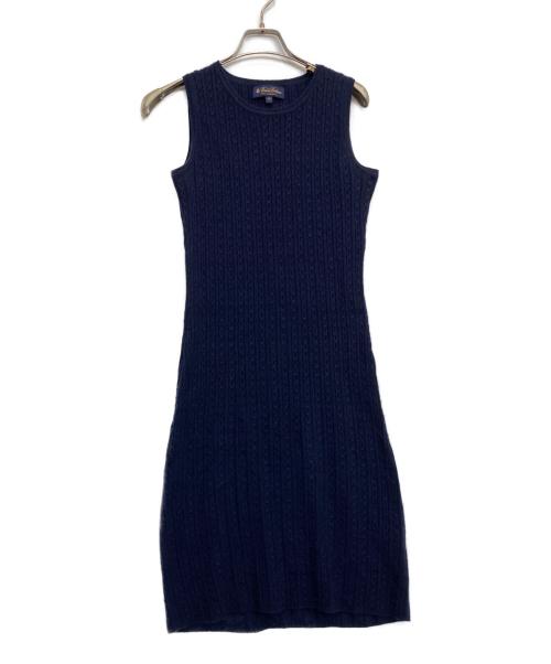 BROOKS BROTHERS（ブルックスブラザーズ）BROOKS BROTHERS (ブルックスブラザーズ) カシミヤケーブルニットワンピース ネイビー サイズ:XSの古着・服飾アイテム