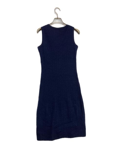 BROOKS BROTHERS（ブルックスブラザーズ）BROOKS BROTHERS (ブルックスブラザーズ) カシミヤケーブルニットワンピース ネイビー サイズ:XSの古着・服飾アイテム