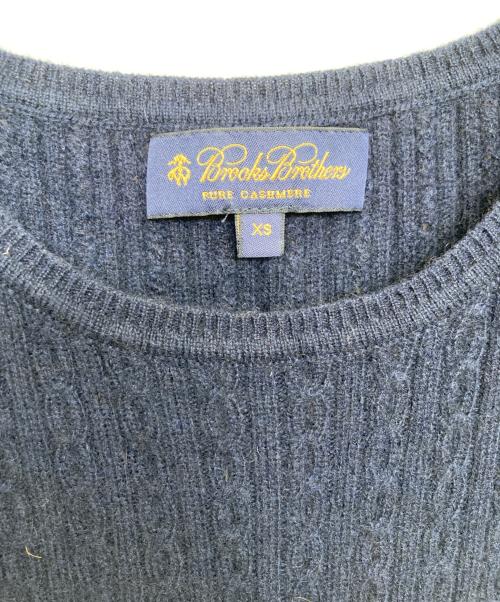 BROOKS BROTHERS（ブルックスブラザーズ）BROOKS BROTHERS (ブルックスブラザーズ) カシミヤケーブルニットワンピース ネイビー サイズ:XSの古着・服飾アイテム