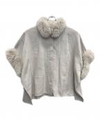 Snidelスナイデル）の古着「ファー付きミドルケープコート」｜アイボリー