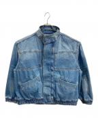 Adam et Ropeアダム エ ロペ）の古着「ブリーチデニム ボマージャケット」｜ブルー