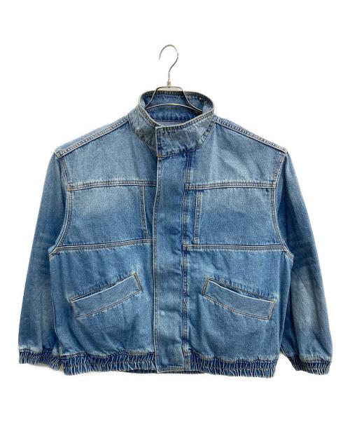 Adam et Rope（アダム エ ロペ）Adam et Rope (アダム エ ロペ) ブリーチデニム ボマージャケット ブルー サイズ:Mの古着・服飾アイテム