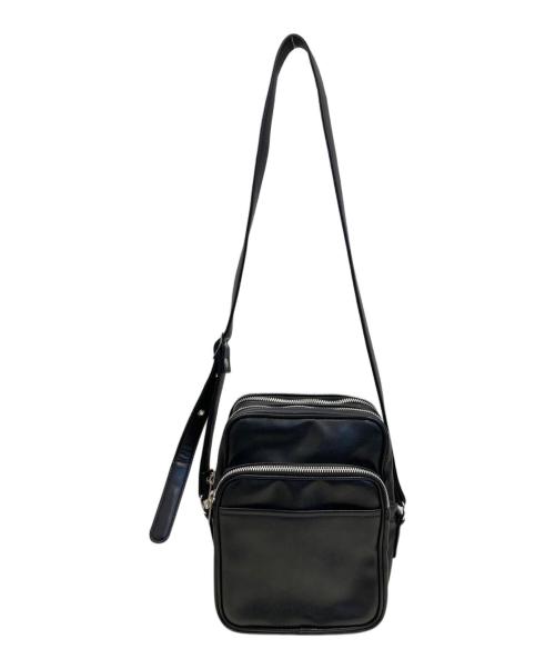 COMME des GARCONS（コムデギャルソン）COMME des GARCONS (コムデギャルソン) フェイクレザーショルダーバッグ ブラックの古着・服飾アイテム