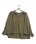 little Suzie（リトルスージー）の古着「Chambray Organdie Pleated Blous」｜カーキ