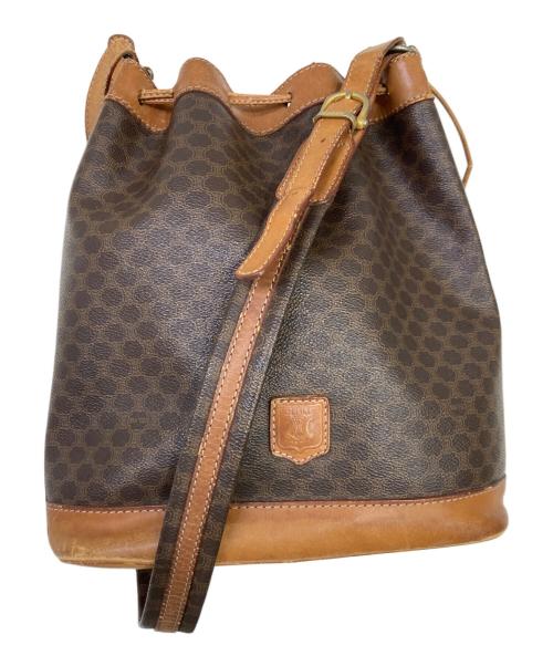 CELINE（セリーヌ）CELINE (セリーヌ) マカダム柄ショルダーバッグ ブラウンの古着・服飾アイテム