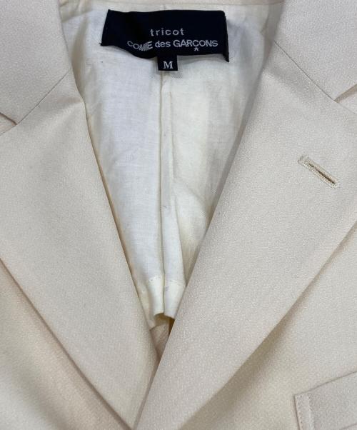 tricot COMME des GARCONS（トリココムデギャルソン）tricot COMME des GARCONS (トリココムデギャルソン) カットオフテーラードジャケット アイボリー サイズ:Mの古着・服飾アイテム