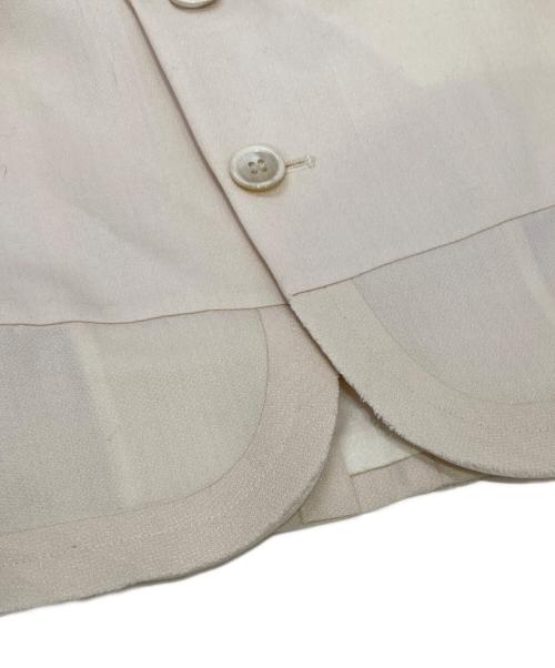 tricot COMME des GARCONS（トリココムデギャルソン）tricot COMME des GARCONS (トリココムデギャルソン) カットオフテーラードジャケット アイボリー サイズ:Mの古着・服飾アイテム