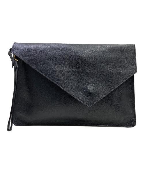 IL BISONTE（イル ビゾンテ）IL BISONTE (イル ビゾンテ) クラッチバッグ ブラックの古着・服飾アイテム