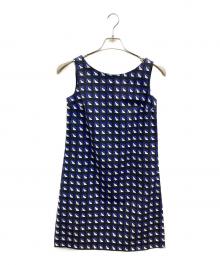 PRADA（プラダ）の古着「ノースリーブワンピース」｜ブラック×ブルー