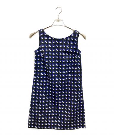 中古・古着通販】PRADA (プラダ) ノースリーブワンピース ブラック