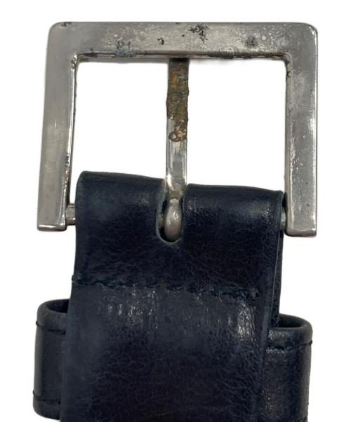 ALEXANDER McQUEEN（アレキサンダーマックイーン）ALEXANDER McQUEEN (アレキサンダーマックイーン) レザーショルダーバッグ ブラックの古着・服飾アイテム