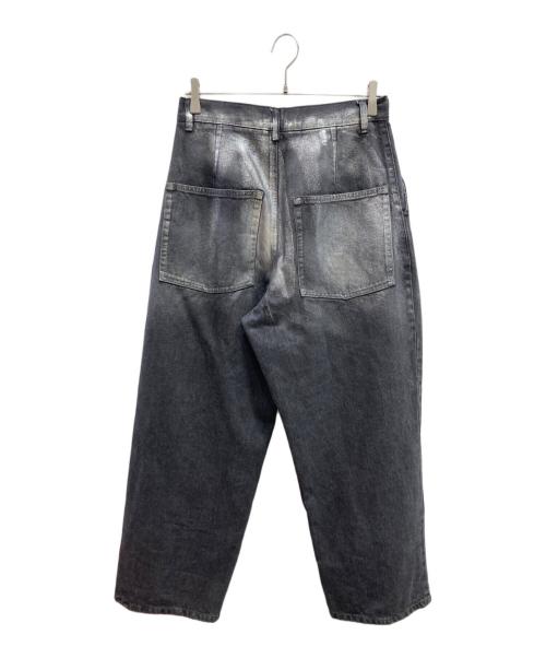 SINSS（シンス）SINSS (シンス) 箔プリントグラデーションワイドバルーンパンツ ブラック サイズ:Sの古着・服飾アイテム